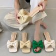 画像4: fairy style bow sandals slippers 　ダウンボウ リボンフェアリーフラットサンダルスリッパ    (4)
