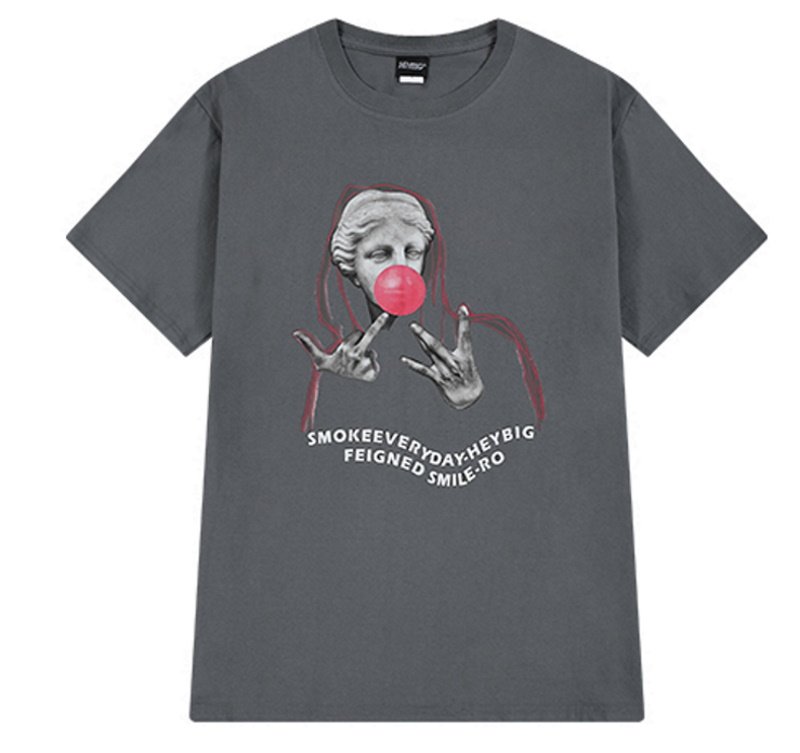 画像2: High street hip hopT-shirt ユニセックス 男女兼用ストリートヒップグラフィックプリントTシャツ (2)