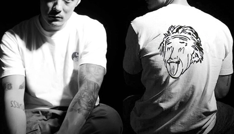 画像8: Einstein print T-shirt ユニセックス 男女兼用アインシュタインプリントTシャツ (8)