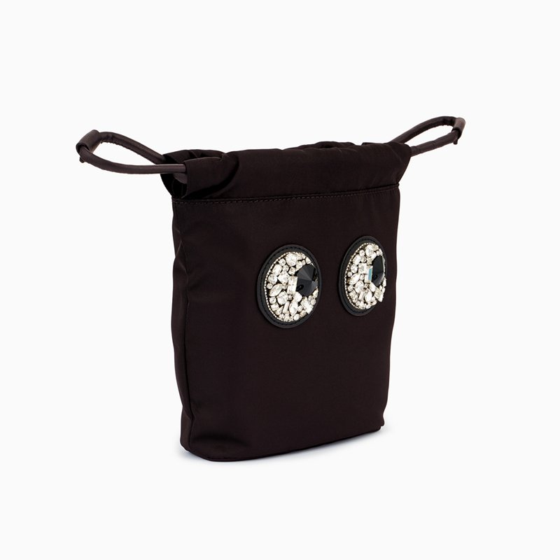画像6:  Rhinestone Eyeball Small Drawstring bag tote shoulder bag　ラインストーンファイアーボール目玉巾着スモールトートショルダーバッグ (6)