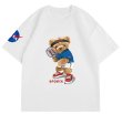 画像2: Nasa Tennis & Kickboard Bear&Scooter Print T-shirt　ユニセックス 男女兼用ナサテニス&キックボード&スクーターベア熊プリントTシャツ (2)