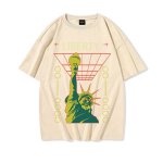 画像2: the statue of Liberty print T-shirt　ユニセックス 男女兼用自由の女神プリントTシャツ (2)