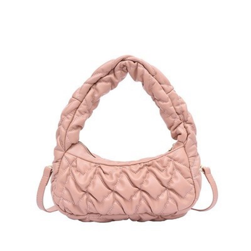 画像4: Leather quilted underarm bag tote bag キルティングギャザーレザーアンダーアームショルダー (4)