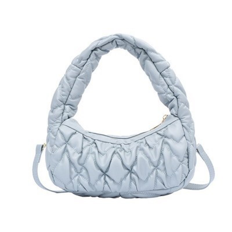 画像5: Leather quilted underarm bag tote bag キルティングギャザーレザーアンダーアームショルダー (5)