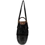 画像12:  Mesh Le Preage Fillet Hollow Storage tote shoulder bag　メッシュ ネット フィレ トートショルダーバッグ エコバッグ (12)