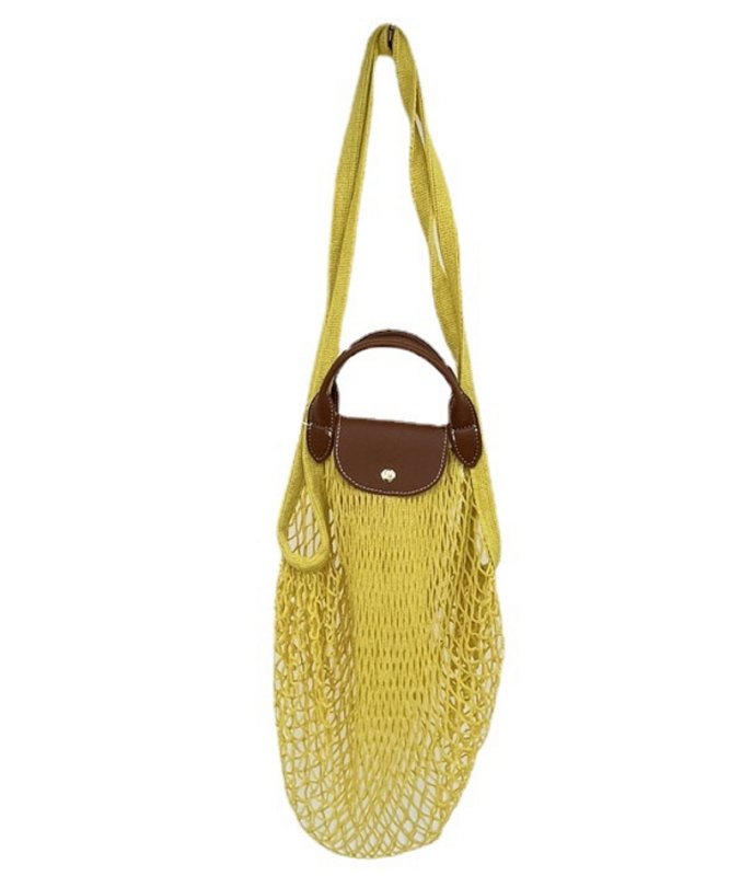 画像3:  Mesh Le Preage Fillet Hollow Storage tote shoulder bag メッシュ ネット フィレ トートショルダーバッグ エコバッグ (3)