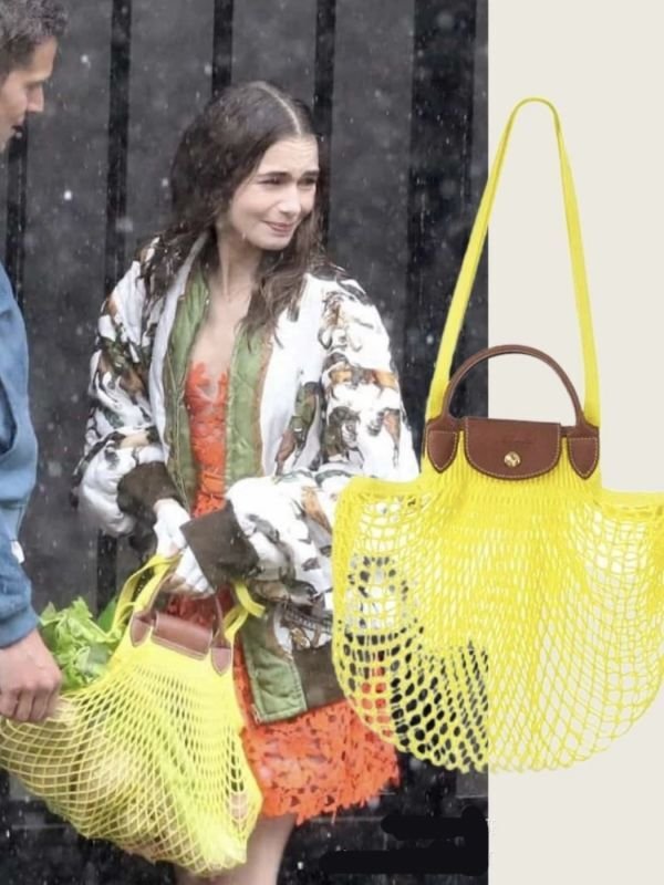 画像6:  Mesh Le Preage Fillet Hollow Storage tote shoulder bag メッシュ ネット フィレ トートショルダーバッグ エコバッグ (6)