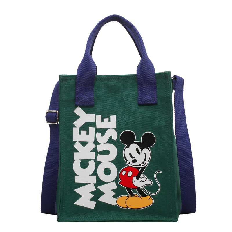 画像3: Mickey one-shoulder canvas messenger bag eco bag shopping bag  tote bag ミッキーマウスミッキーキャンバスエコトートママバッグ (3)