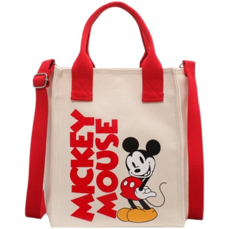 画像5: Mickey one-shoulder canvas messenger bag eco bag shopping bag  tote bag ミッキーマウスミッキーキャンバスエコトートママバッグ (5)