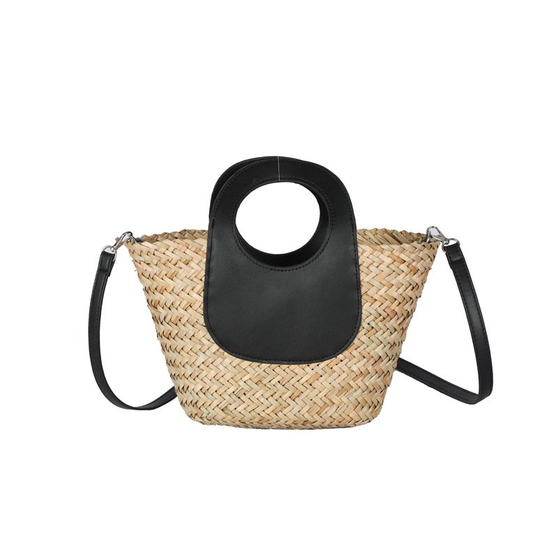 画像6: Handheld Straw Weave Bucke tote shoulder bag ハンドヘルド籠 かご カゴトートショルダーバッグ (6)