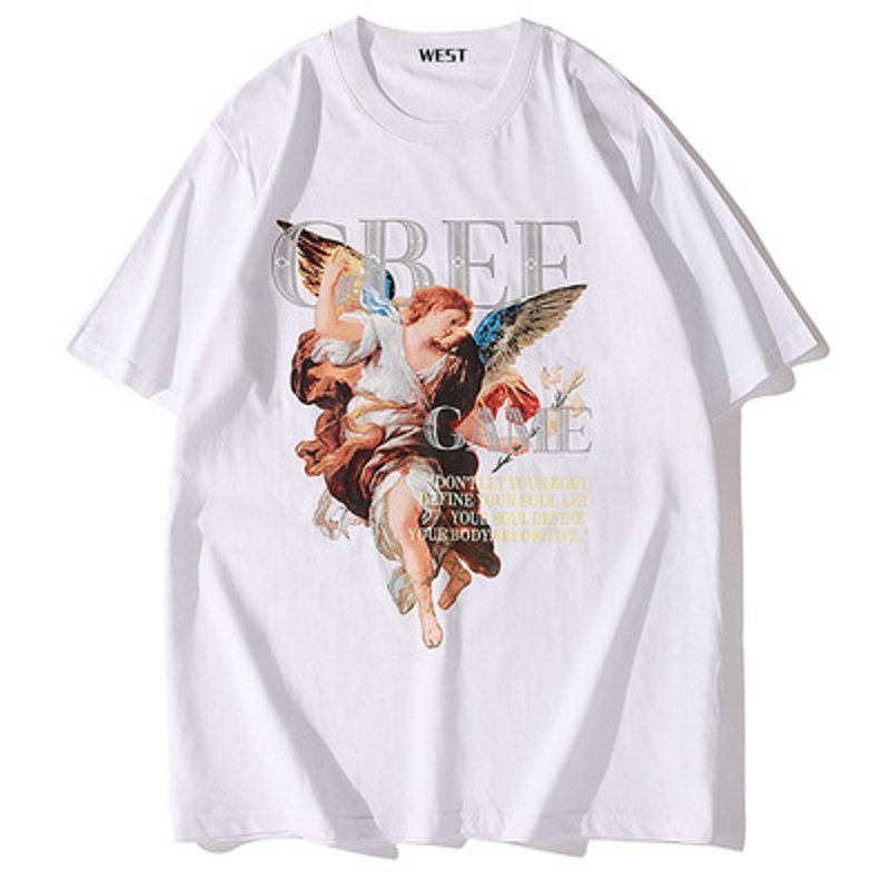 画像2: Medieval painting girl print T-shirt ユニセックス 男女兼用メェドゥプリントTシャツ (2)