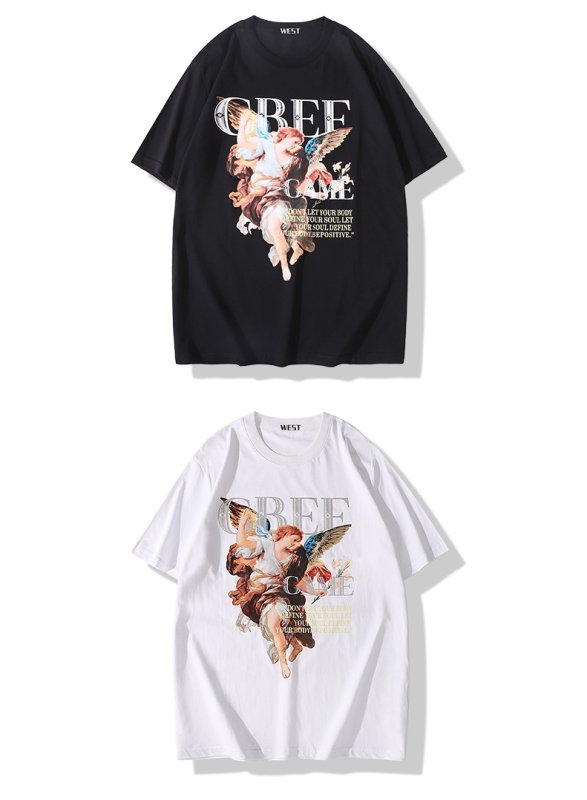 画像4: Medieval painting girl print T-shirt ユニセックス 男女兼用メェドゥプリントTシャツ (4)