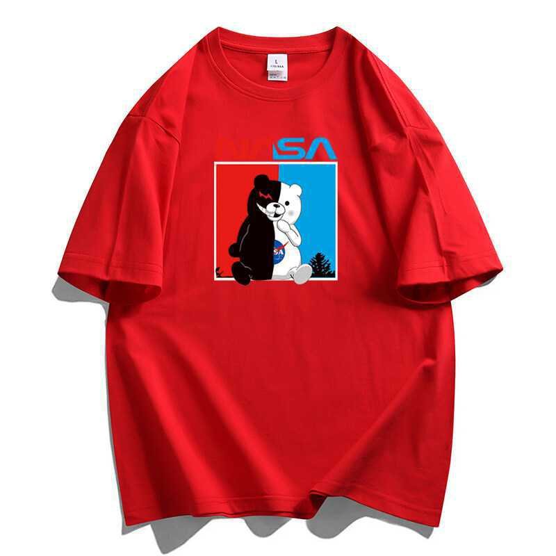 画像5: Nasa Devil & Angel Half & Half Bear print T-shirt ユニセックス 男女兼用ナサエンジェル&デビルハーフ&ハーフベア熊プリントTシャツ (5)