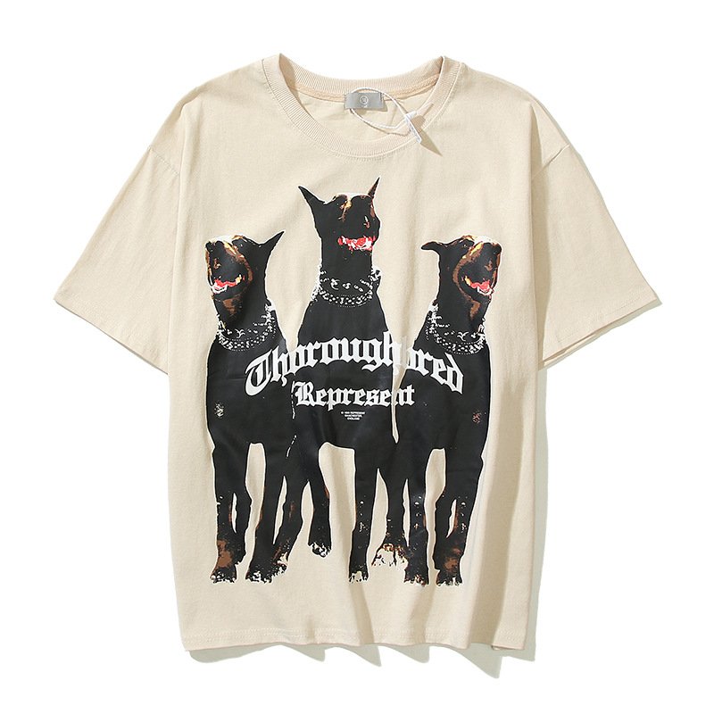 画像7: Doberman dog print T-shirt ユニセックス 男女兼用ドーベルマン 犬 ドッグプリントTシャツ (7)