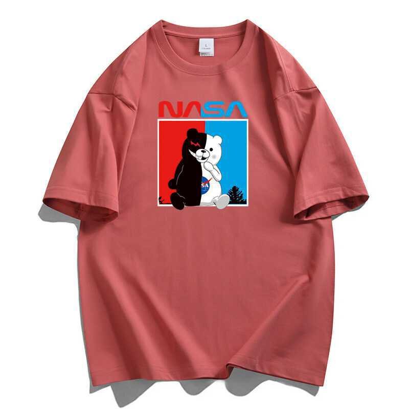 画像11: Nasa Devil & Angel Half & Half Bear print T-shirt ユニセックス 男女兼用ナサエンジェル&デビルハーフ&ハーフベア熊プリントTシャツ (11)
