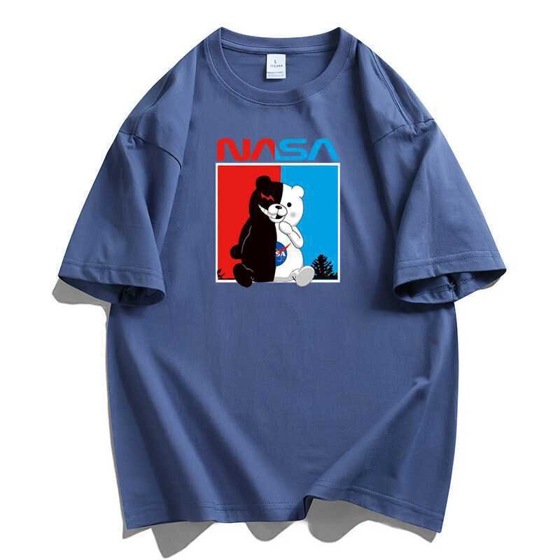 画像12: Nasa Devil & Angel Half & Half Bear print T-shirt ユニセックス 男女兼用ナサエンジェル&デビルハーフ&ハーフベア熊プリントTシャツ (12)