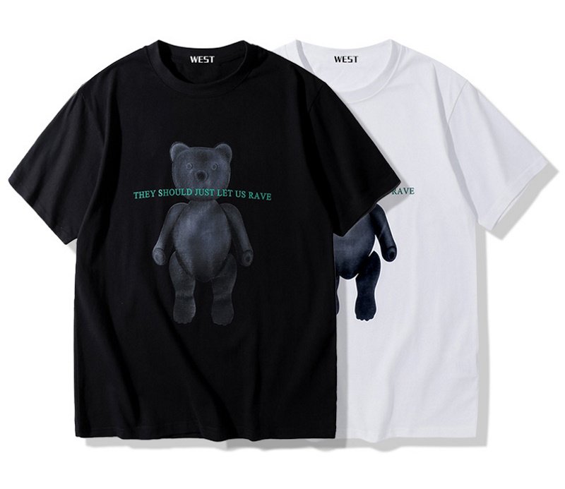 画像3: they should just let us rave bear print T-shirt ユニセックス 男女兼用ベア 熊プリントTシャツ (3)