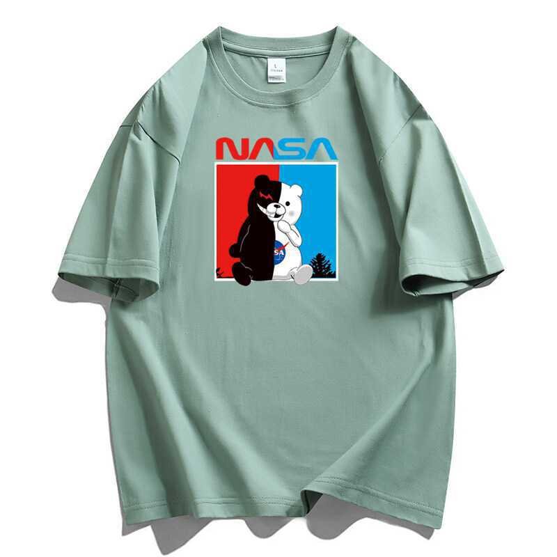 画像7: Nasa Devil & Angel Half & Half Bear print T-shirt ユニセックス 男女兼用ナサエンジェル&デビルハーフ&ハーフベア熊プリントTシャツ (7)