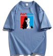 画像1: Nasa Devil & Angel Half & Half Bear print T-shirt　ユニセックス 男女兼用ナサエンジェル＆デビルハーフ＆ハーフベア熊プリントTシャツ (1)