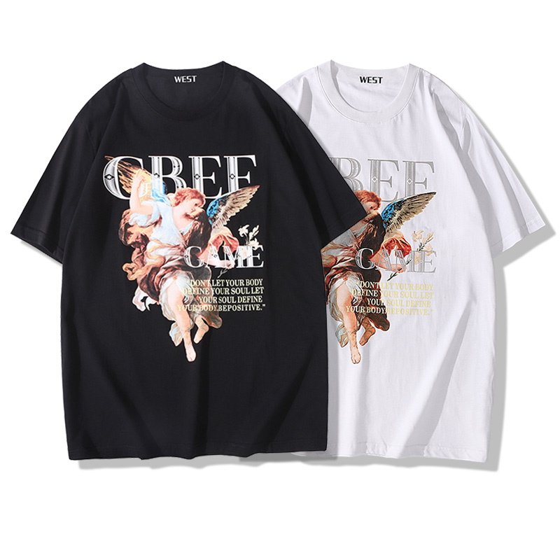 画像3: Medieval painting girl print T-shirt ユニセックス 男女兼用メェドゥプリントTシャツ (3)