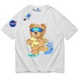 画像4:  Nasa x Surfer Bear print T-shirt　ユニセックス 男女兼用ナサNASA×サーファーベア熊プリントTシャツ (4)