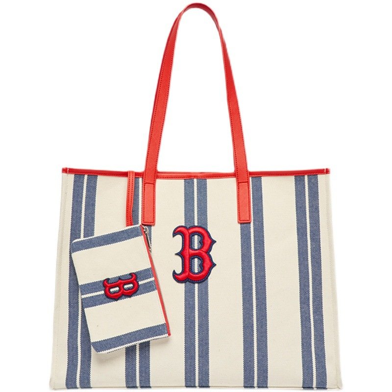 画像3: MLB Striped Tote Shoulder Bag　MLBストライプトートショルダーバッグ (3)