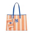 画像1: MLB Striped Tote Shoulder Bag　MLBストライプトートショルダーバッグ (1)