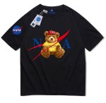 画像1: Nasa x Teddy Bear print T-shirt　ユニセックス 男女兼用ナサNASA× テディベア 熊プリントTシャツ (1)