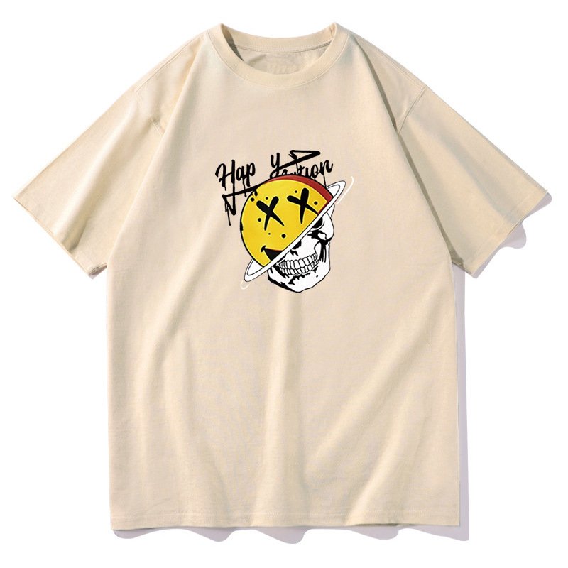画像3: Half Saturn x Skull print T-shirt ユニセックス 男女兼用ハーフサターン×スカルプリントTシャツ (3)