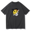 画像2: Half Saturn x Skull print T-shirt　ユニセックス 男女兼用ハーフサターン×スカルプリントTシャツ (2)