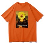 画像6: Flower Mona Lisa print T-shirt　ユニセックス 男女兼用フラワーモナリザプリントTシャツ (6)
