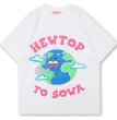 画像1: Graphic paint T-shirt　ユニセックス 男女兼用グラフィックペイントhewtop to sowaロゴプリントTシャツ (1)