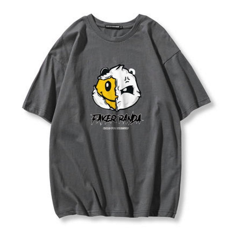 画像3: Agree Bear & Smile T-shit ユニセックス 男女兼用アグリーベアー&スマイルプリントTシャツ (3)