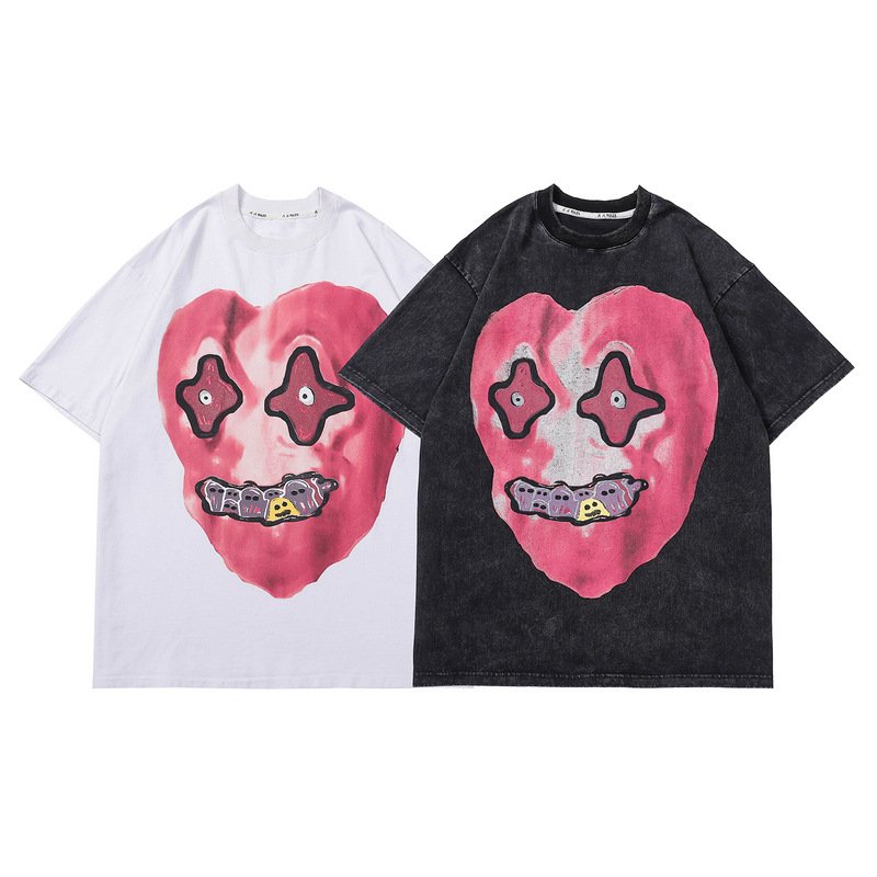 画像3: Hearts & ghosts Print T-shit ユニセックス 男女兼用ハート&ゴーストプリントTシャツ (3)