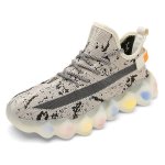 画像1: Colorful popcorn sole coconut lace-up sneakers　男女兼用ユニセックスカラフルポップコーンソールココナッツレースアップレザースニーカー (1)