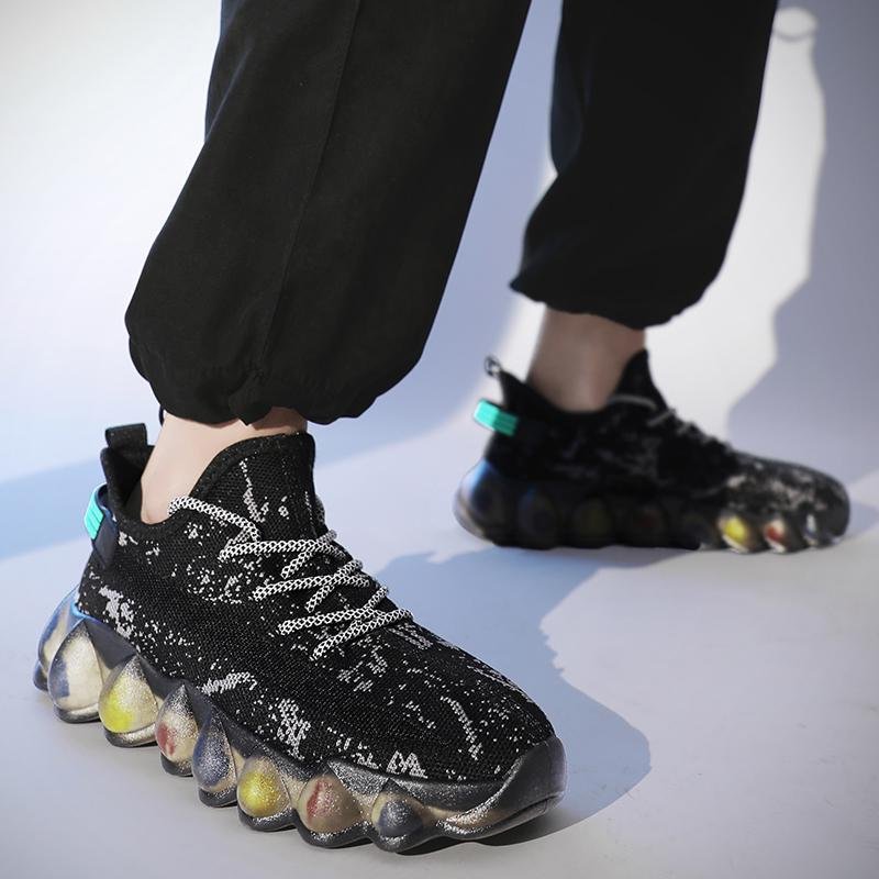 画像7: Colorful popcorn sole coconut lace-up sneakers 男女兼用ユニセックスカラフルポップコーンソールココナッツレースアップレザースニーカー (7)