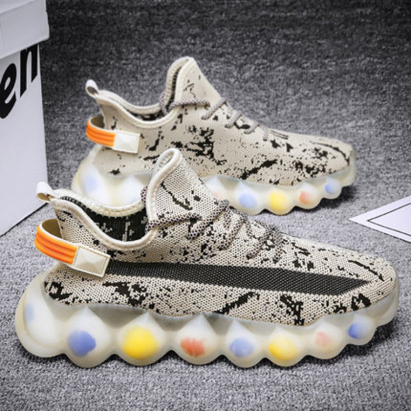 画像6: Colorful popcorn sole coconut lace-up sneakers 男女兼用ユニセックスカラフルポップコーンソールココナッツレースアップレザースニーカー (6)