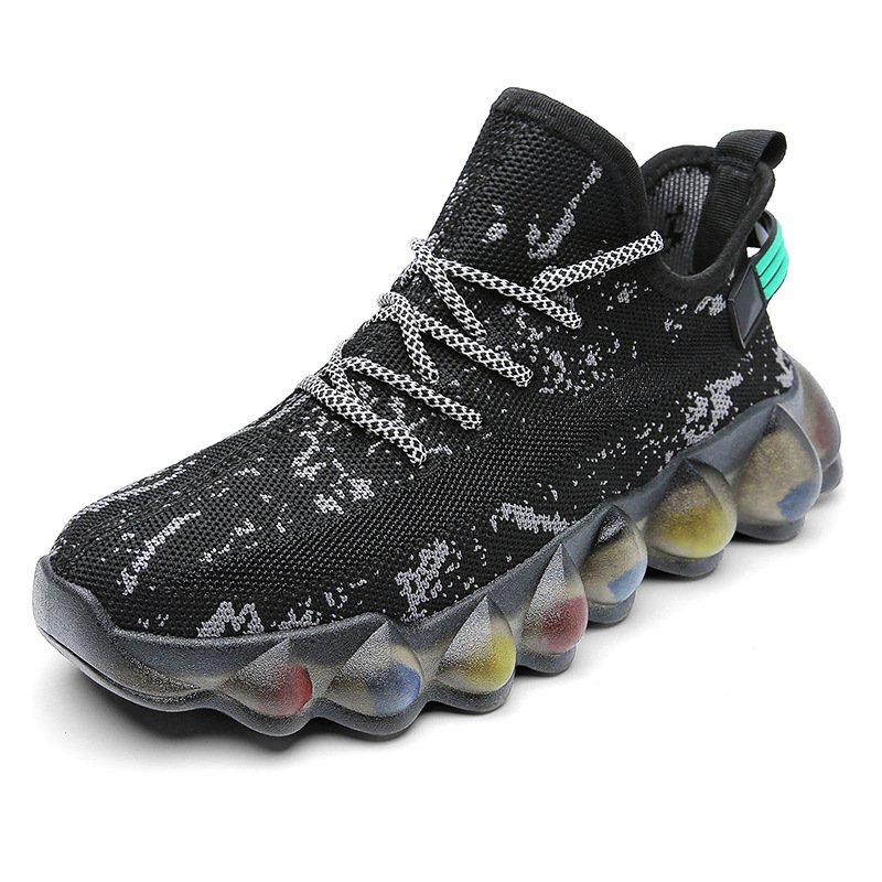 画像2: Colorful popcorn sole coconut lace-up sneakers 男女兼用ユニセックスカラフルポップコーンソールココナッツレースアップレザースニーカー (2)