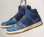 画像2:  Men's denim High cut　sneaker shoes 　ユニセックス男女兼用 レースアップ ハイカットデニムスニーカー カジュアル シューズ (2)