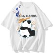 画像1: NASA Joint Panda T-shirt　ユニセックス 男女兼用キッズ大人ナサ×パンダジョイント プリントTシャツ (1)