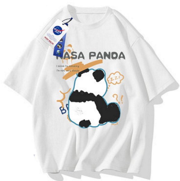 画像1: NASA Joint Panda T-shirt　ユニセックス 男女兼用キッズ大人ナサ×パンダジョイント プリントTシャツ (1)