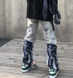 画像5: cut flow patch Jesus print jeans Pants　ユニセックス男女兼用 カットフローパッチジーザスプリントジーンズデニム (5)