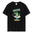 画像3: Surfer crocodile T-shirt　ユニセックス 男女兼用 サーファークロッコダイル ワニプリントTシャツ (3)