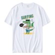 画像1: Surfer crocodile T-shirt　ユニセックス 男女兼用 サーファークロッコダイル ワニプリントTシャツ (1)
