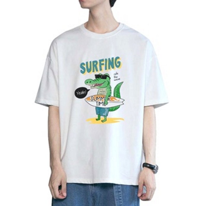 画像11: Surfer crocodile T-shirt ユニセックス 男女兼用 サーファークロッコダイル ワニプリントTシャツ (11)