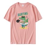 画像2: Surfer crocodile T-shirt　ユニセックス 男女兼用 サーファークロッコダイル ワニプリントTシャツ (2)