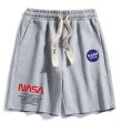 画像4: Nasa NASA joint letter printing Sweat  Half Pants　ユニセックス男女兼用ナサジョイントレターロゴスウェット ハーフパンツ　ショートパンツ スウェットパンツ  (4)