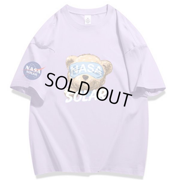 画像1:  Nasa x solar bearT-shirt　ユニセックス 男女兼用 ナサ×ソーラーベアプリントTシャツ (1)