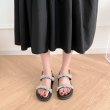 画像5: With crystal beads Back belt  flat sandals slippers 　クリスタルビーズ付き バックベルトフラットサンダルスリッパ    (5)