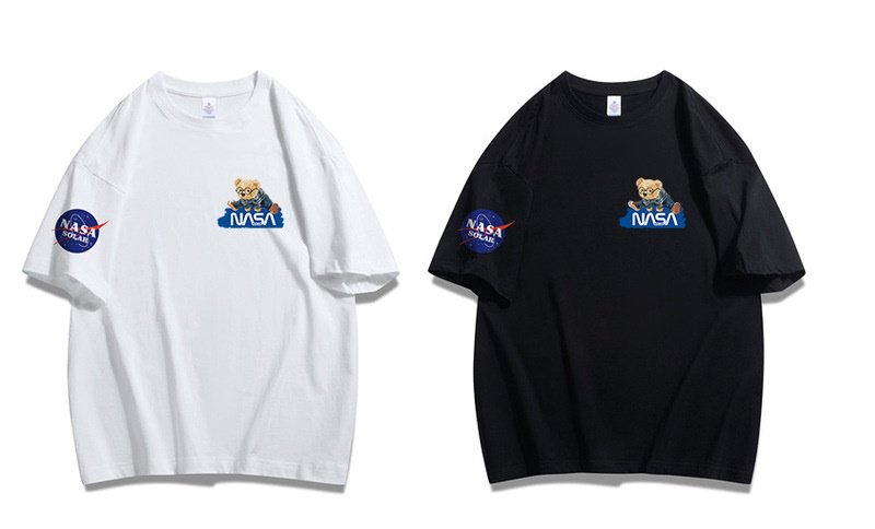 画像7: Nasa x glasses bear  T-shirt　ユニセックス 男女兼用 ナサ×メガネクマ ベアプリントTシャツ (7)